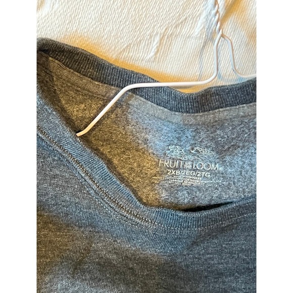 Fruit of the Loom Gray Sweatshirt Mens 2XB - Picture 2 of 3